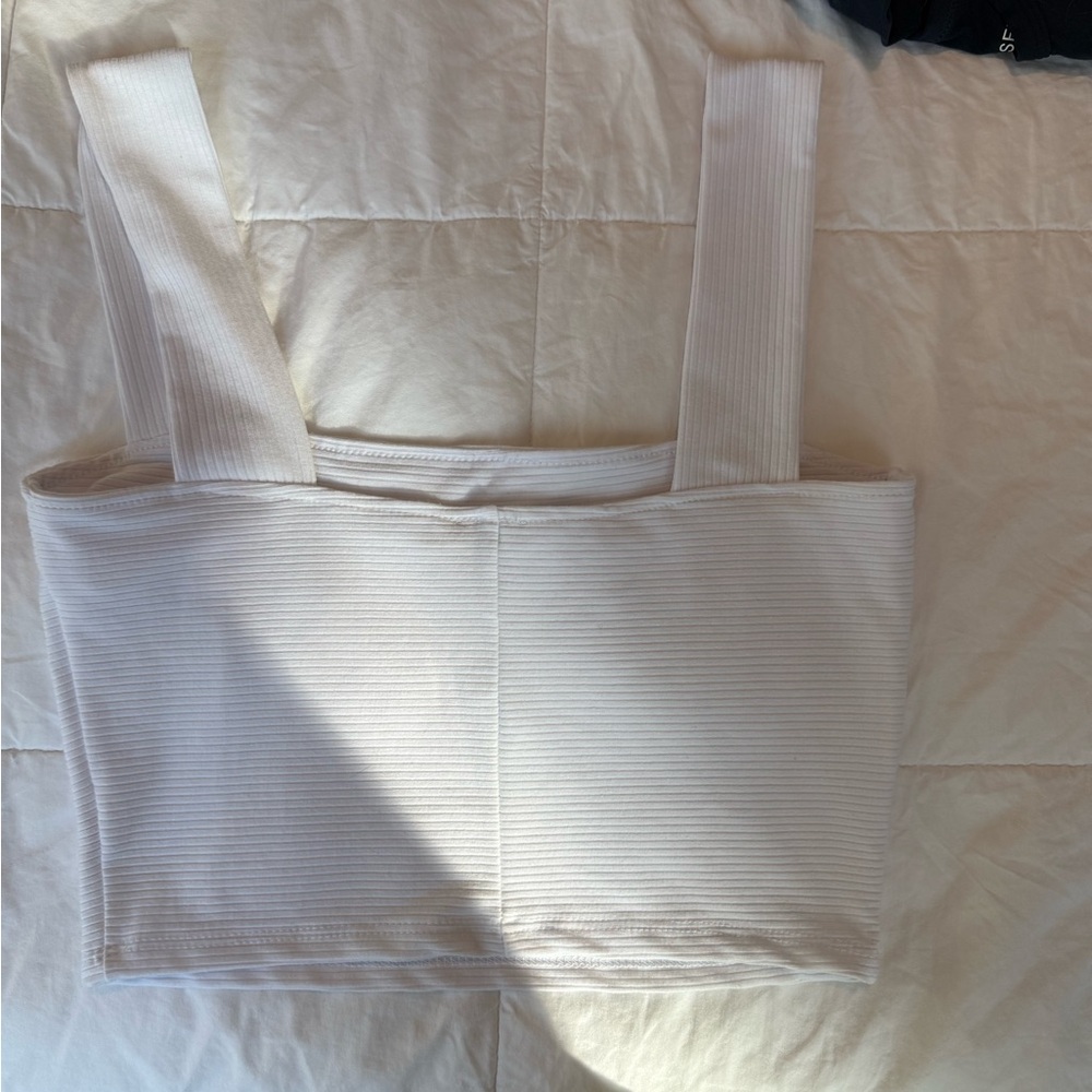 Free People White Ribbed Tank - Picture 3 of 3